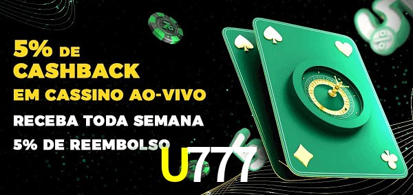 Promoções do cassino ao Vivo U777
